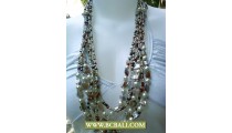 White Layer Necklaces Beading